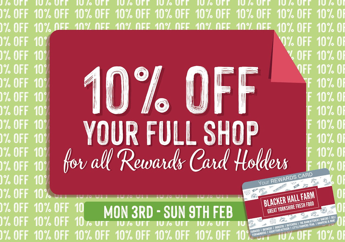 10% OFF WITH YOUR REWARD'S CARD