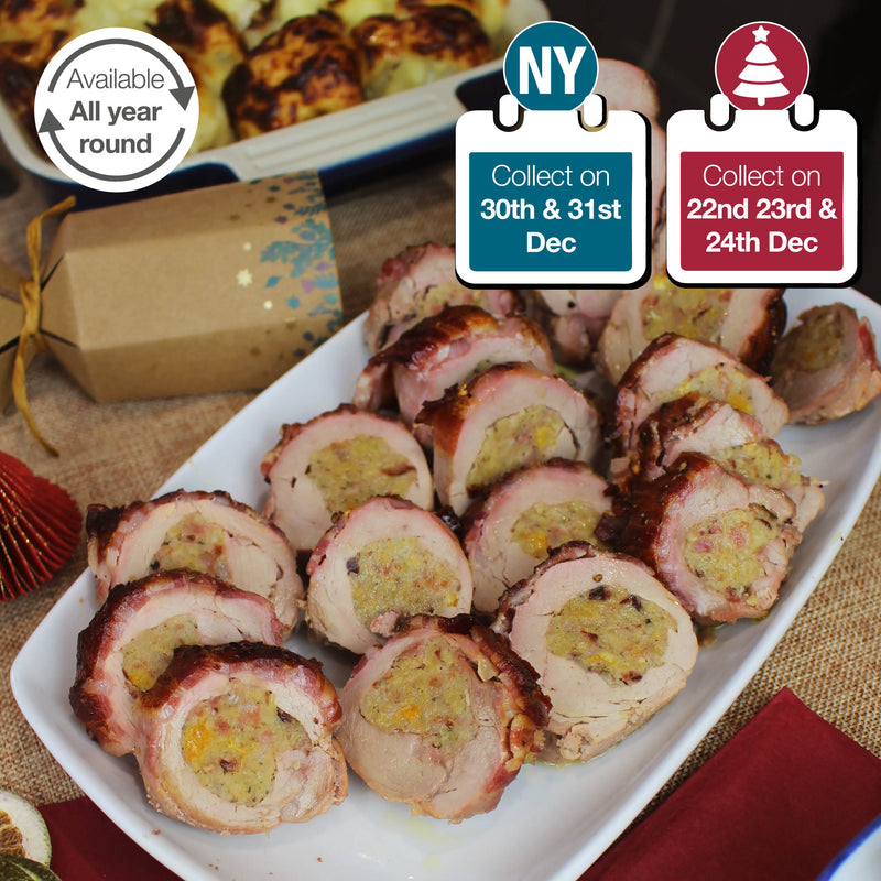 Festive Stuffed Pork Tenderloin Roll